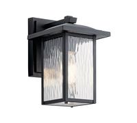 Applique ext. indus noire verre E27 IP44 CAPPANNA Kichler