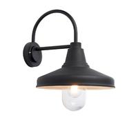 Applique ext. noire indus bras courbé E27 IP44 Endon