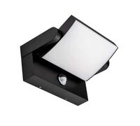 Applique ext. noire LED 17W 3000K IP65 PIR 2520lm V-TAC