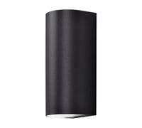Applique ext. noire moderne PRIMA 2xGU10 IP44 haut/bas