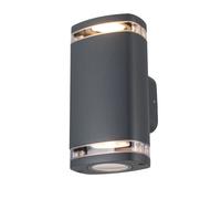 Applique ext. ovale grise ZEVI Kanlux 2xGU10 19cm IP54