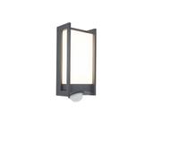Applique ext. QUBO LED 13W 3000K détecteur anth. Lutec