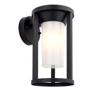 Applique ext. tubulaire noire E27 IP44 Braden Endon