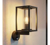 Applique extérieur avec détecteur Ferda Lucande, dimmable, noir, Aluminium, Moderne