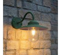 Lindby Applique Exterieur Bilma à intensité variable (Moderne) en Vert Aluminium (1 lampe,à E27), Murale Luminaire Lampe Jardin Eclairage