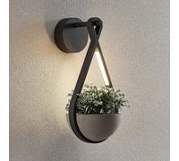 Lucande LED Applique Exterieur en béton Florka (Moderne) Gris Aluminium (à 2 lampes,), Murale Luminaire Lampe Jardin Eclairage d’exterieur