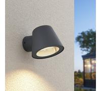 Applique extérieur Ileyna Lindby, dimmable, noir, Aluminium, Moderne, Applique Exterieur