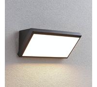 Applique extérieur LED avec capteur Abby Lindby, noir, Matière Plastique, Moderne, Applique Exterieur LED