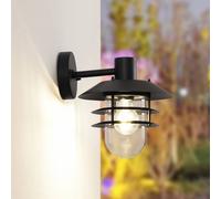 Applique extérieur Meliora Lindby, dimmable, noir, Métal, Applique Exterieur