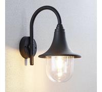 Applique extérieur Nalevi Lindby, dimmable, noir, Matière Plastique, Moderne, Applique Exterieur