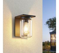 Applique extérieur Semka Lucande, dimmable, noir, Aluminium, Moderne, Applique Exterieur