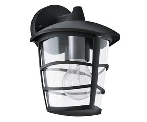Applique extérieure ALORIA IP44 E27 1X60W en fonte d'aluminium noir 170x0x225mm