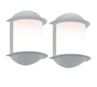 Applique extérieure Applique extérieure jardin terrasse lampe extérieur, fonte d'aluminium argent, 1x LED 7W 550Lm, LxAxH 16x22x10 cm, lot de 2