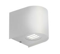 Applique extérieure blanche Lampe de façade Lampe de terrasse Applique LED, plastique, 2W 400lm blanc chaud, LxlxH 10,5x11,7x10 cm