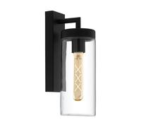 Applique extérieure BOVOLONE IP44 E27 1X60W en acier galvanisé noir 110x0x340mm