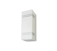 Applique extérieure carrée blanche GU10 haut/bas IP44