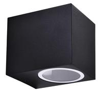 Applique extérieure carrée noire GU10 Polux Boston IP44
