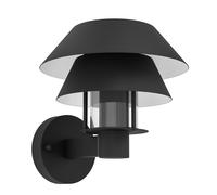 Applique extérieure CHIAPPERA IP44 E27 1X40W en acier noir et blanc 220x0x225mm