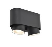 Applique extérieure Cypress fonte d'aluminium anthracite IP44 orientable 2xGU10
