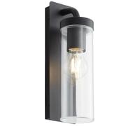 Applique extérieure descendante AOSTA - BRILLIANT - Noir dépoli - Métal/plastique - E27 1x25W