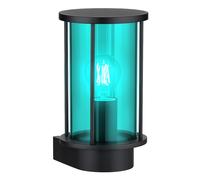Applique extérieure en acier inoxydable noir Lampe de porte d'entrée Télécommande Lampe de façade à intensité variable, verre fumé, 1x RGB LED 4W 470Lm blanc chaud, l x h 14,3 x 25,2 cm