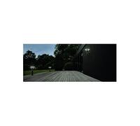 Applique extérieure Endura Solar Wall double circle 6 W = 600lm Noir