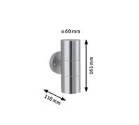 Applique extérieure Flame IP44 2x35W GU10 inox Paulmann