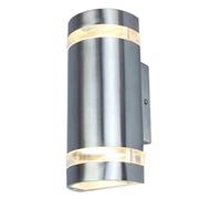Applique extérieure FOCUS argent inox 2xGU10 Lutec