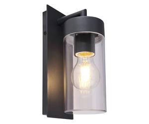 Applique extérieure Lampe de porte d'entrée anthracite Applique murale Lampe de façade claire Lampe de terrasse, 1x E27, LxH 8,9 x 25 cm