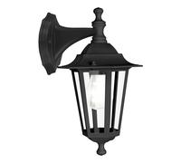 Eglo Lampe murale extérieure LATERNA 4, à flamme, applique murale en fonte d'aluminium et verre, couleur : noir, douille : E27, IP44