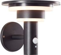 Applique Extérieure LED Solaire BRILLIANT GARVINA, Détecteur de Mouvement, 4W, Acier Inoxydable, Noir