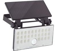 Applique Extérieure LED Solaire Détecteur de Mouvement, BRILLIANT LUTON, 4W 1000 Lumen, Plastique et Métal Noir, H.4,3 x P.19,1 x L.19,4 cm