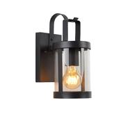 Applique extérieure Lucide Lindelo E27 60W noir verre