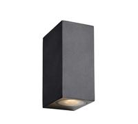 Applique d'extérieur ZORA noire 2xGU10x5W en aluminium, dimensions : 15 x 9 x 6,5 cm, IP44, Lucide