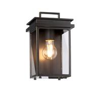 Applique extérieure lumineuse lanterne aluminium verre bronze H 26,1 cm lampe de jardin antique IP44
