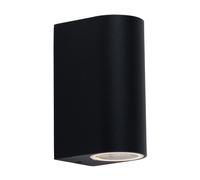 Applique extérieure murale terrasse aluminium applique murale porte d'entrée up down extérieur noir, changement de couleur dimmable avec télécommande, 2x LED RGB 3,5W 300lm 3000K, LxH 6,5x14,5 cm