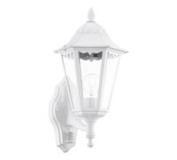 Eglo Applique murale extérieure Navedo 93447 – détecteur de mouvement, blanc, E27, IP44