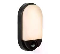 Applique extérieure noire ellipse détecteur LED 10W Lucide