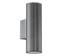 Eglo Applique extérieure RIGA IP44 GU10 2x2,8W acier galvanisé gris anthracite 65x0x200mm