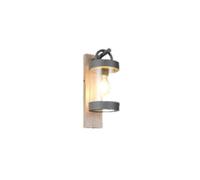 Applique extérieure Sambesi 1x E27 IP44 détecteur crépusculaire imitation bois aluminium