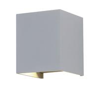 Applique extérieure Up and Down lights outside Applique murale LED extérieure, cône lumineux orientable, gris aluminium, LED 11W 1360lm blanc neutre, LxlxH 10x10x10 cm