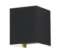 Applique extérieure Up and Down lights outside Applique murale LED extérieure, cône lumineux orientable, aluminium noir, LED 11W 1380lm blanc neutre, LxlxH 10x10x10 cm