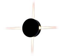 Applique extérieure V-TAC 4W IP65 noire ronde 4000K