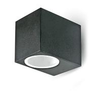 Applique extérieure V-TAC carrée noire alu GU10 IP44 bas