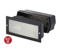Applique Exterieure - VELAMP - Spot encastré E27 - IP54 - Aluminium moulé - Verre satiné