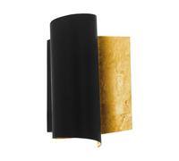 Applique FALICETTO E27 1X40W en acier noir et or 160x0x250mm
