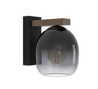Applique FILAGO E27 1X40W en bois et acier marron et noir 145x0x200mm