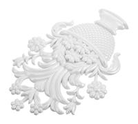 Applique Fleur Plastique Blanche Décorative pour Meubles, Style Européen