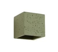 Applique indus haut/bas vert olive béton G9 8W QUAD