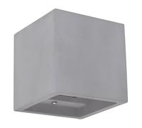 Applique intérieur moderne couloir haut et bas lampe applique en béton intérieur cage d'escalier, forme cube avec effet lumineux, 1x G9, LxlxH 11,5 x 11,5 x 11,5 cm